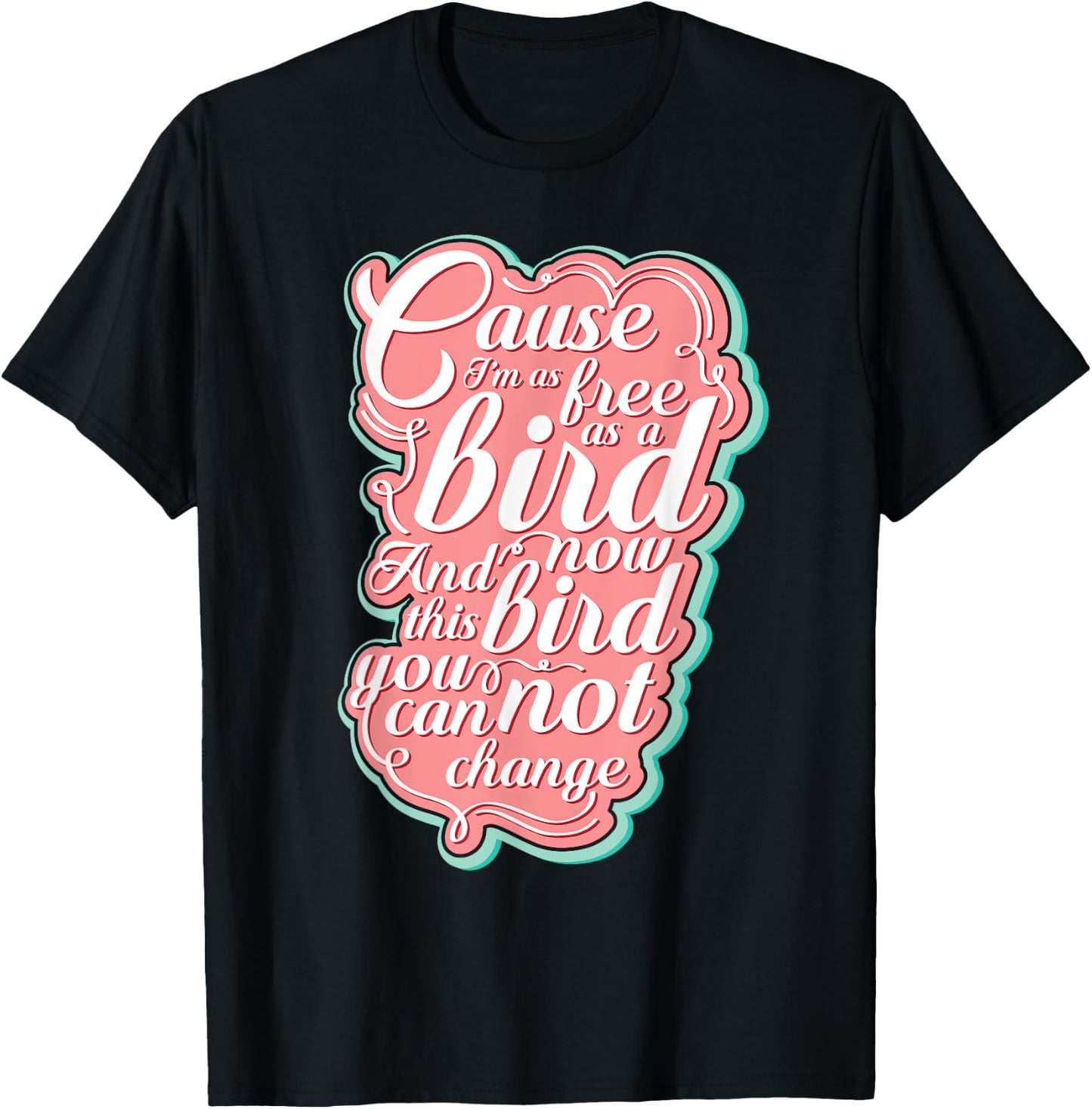 LyricLyfe Free Bird Ronnie Zant Allen Collins T-Shirt - T-Shirt | Black