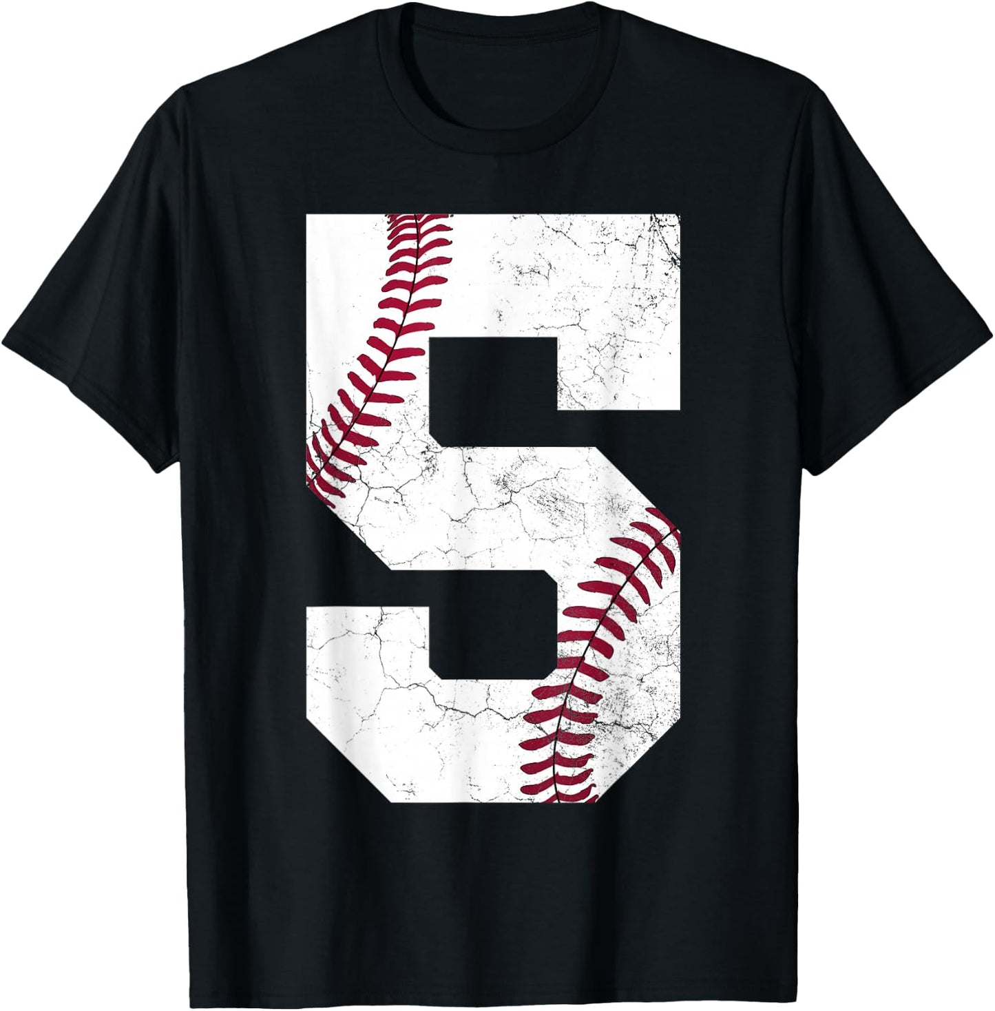 5th Birthday Gift Baseball Shirt Boys Kids Five 5 2020 T-Shirt - T-Shirt | Black