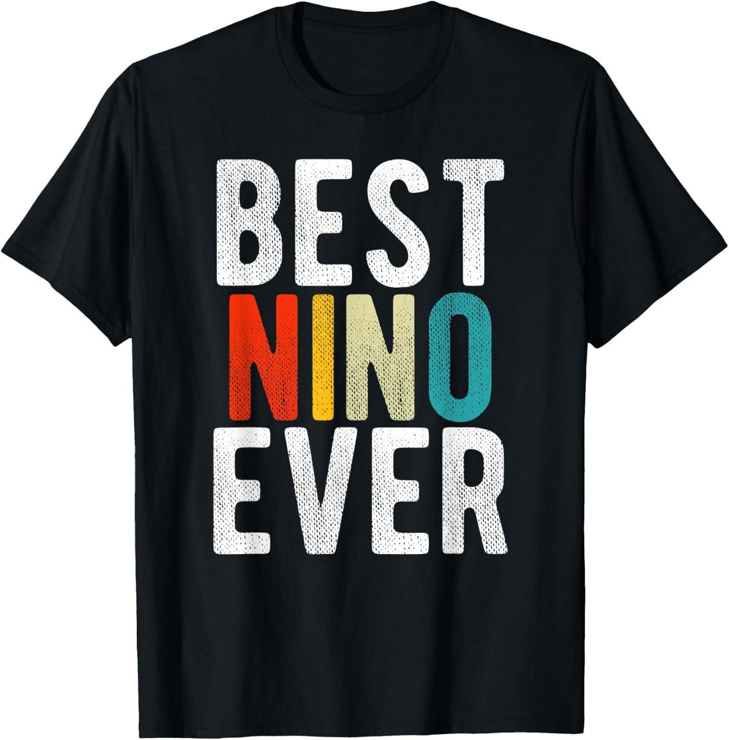 Mexican Fathers Day 2021 Best Nino Ever Godfather Spanish T-Shirt - T-Shirt | Black