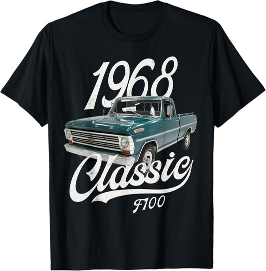 1968 Classic F100 Blue T-Shirt - T-Shirt | Black