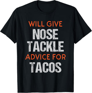 Funny Football Player Defensive Nose Tackle Position Gifts T-Shirt - T-Shirt | Black