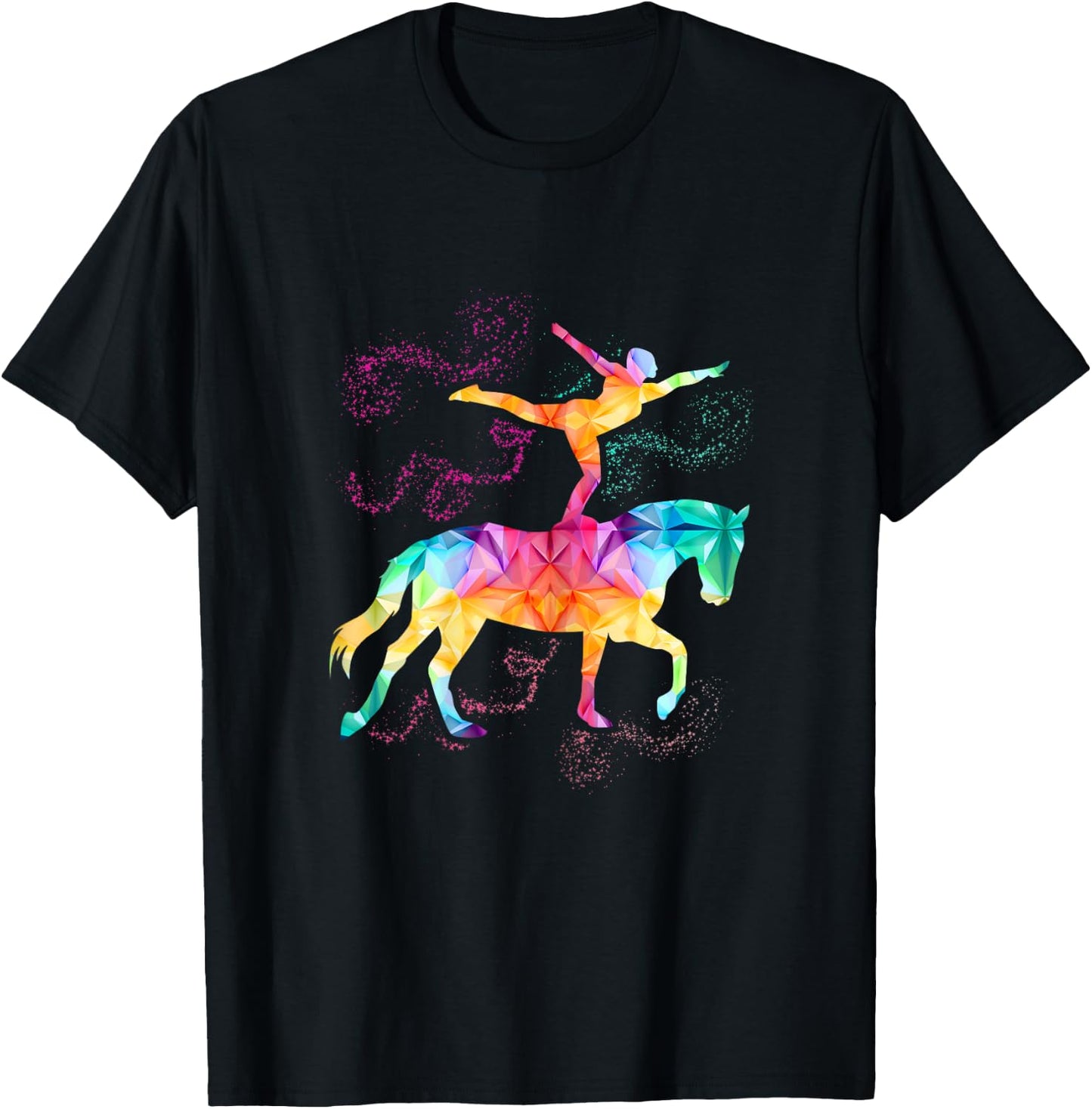 with German Text "Reiterin Reiterhof" [German Language] T-Shirt - T-Shirt | Black