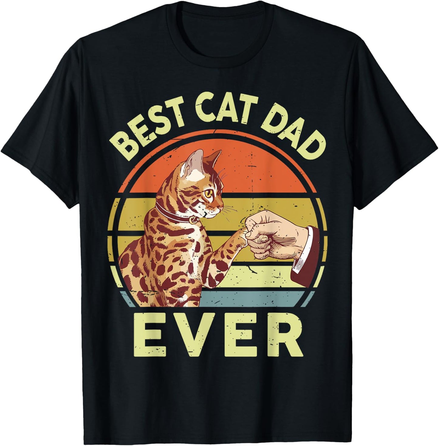 Best Bengal Cat Dad Ever Husband Father Day Gift from Wife T-Shirt - T-Shirt | Black