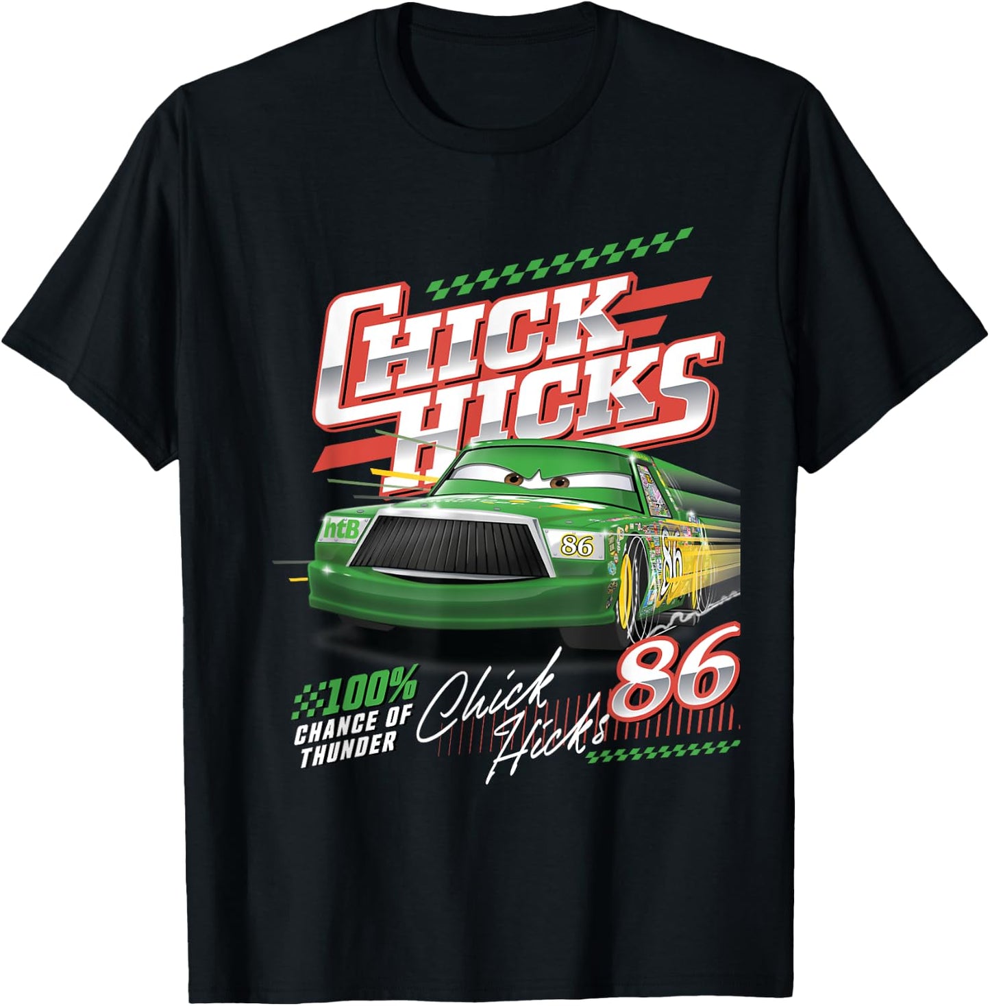 Car Chick Hicks Chance Of Thunder T-Shirt - T-Shirt | Black