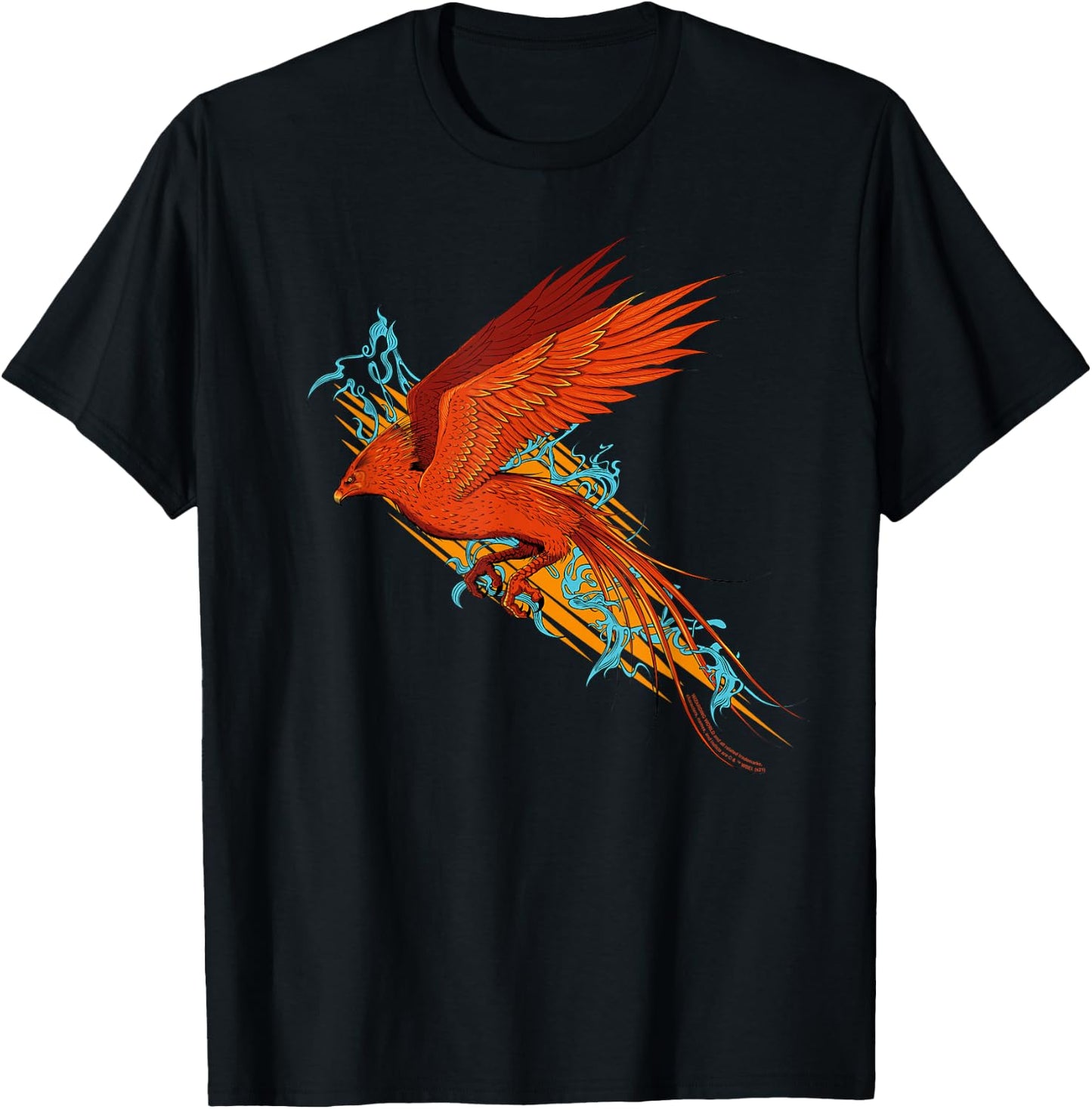 Harry Potter Fawkes the Phoenix in Flight T-Shirt - T-Shirt | Black