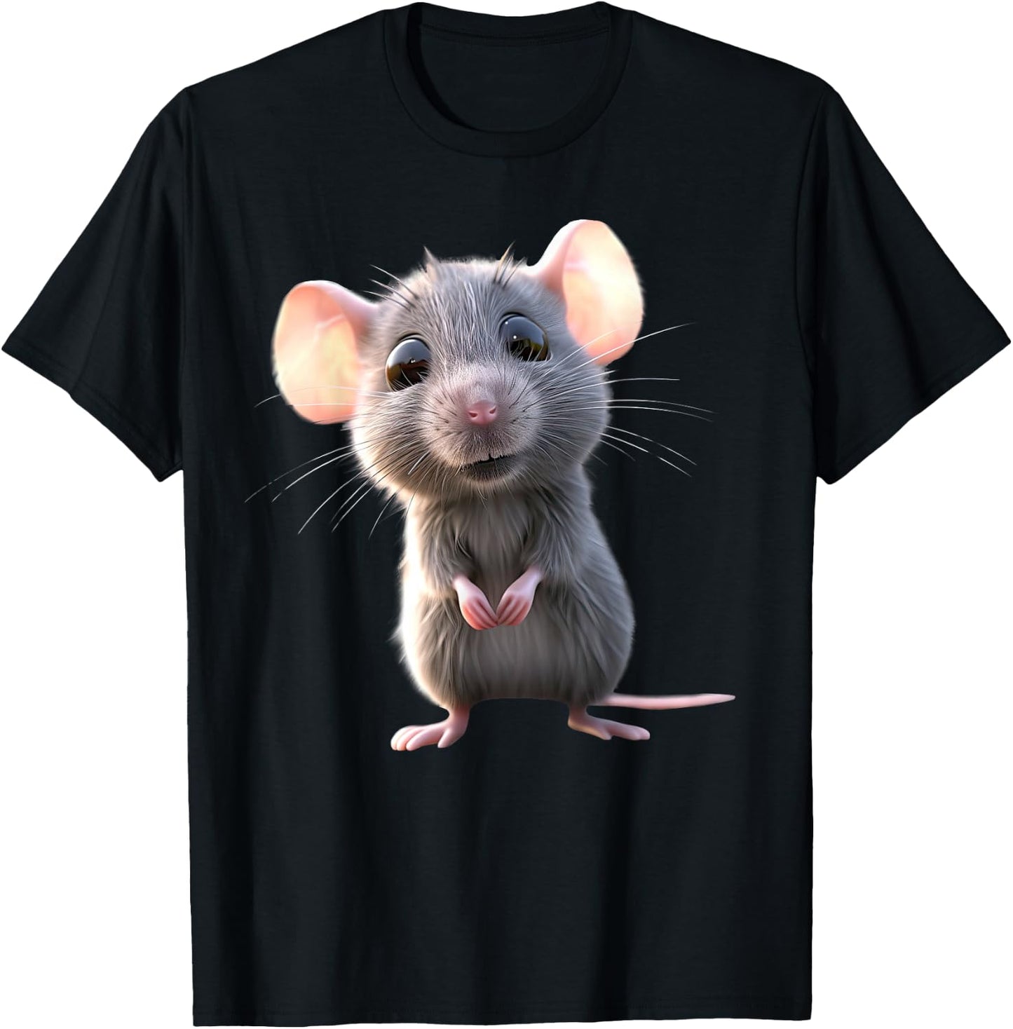 Rat Cute Mouse Rodents Dwarf Mouse Small Rats Mice T-Shirt - T-Shirt | Black