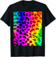 Rainbow Leopard Animal Print T-Shirt - T-Shirt | Black