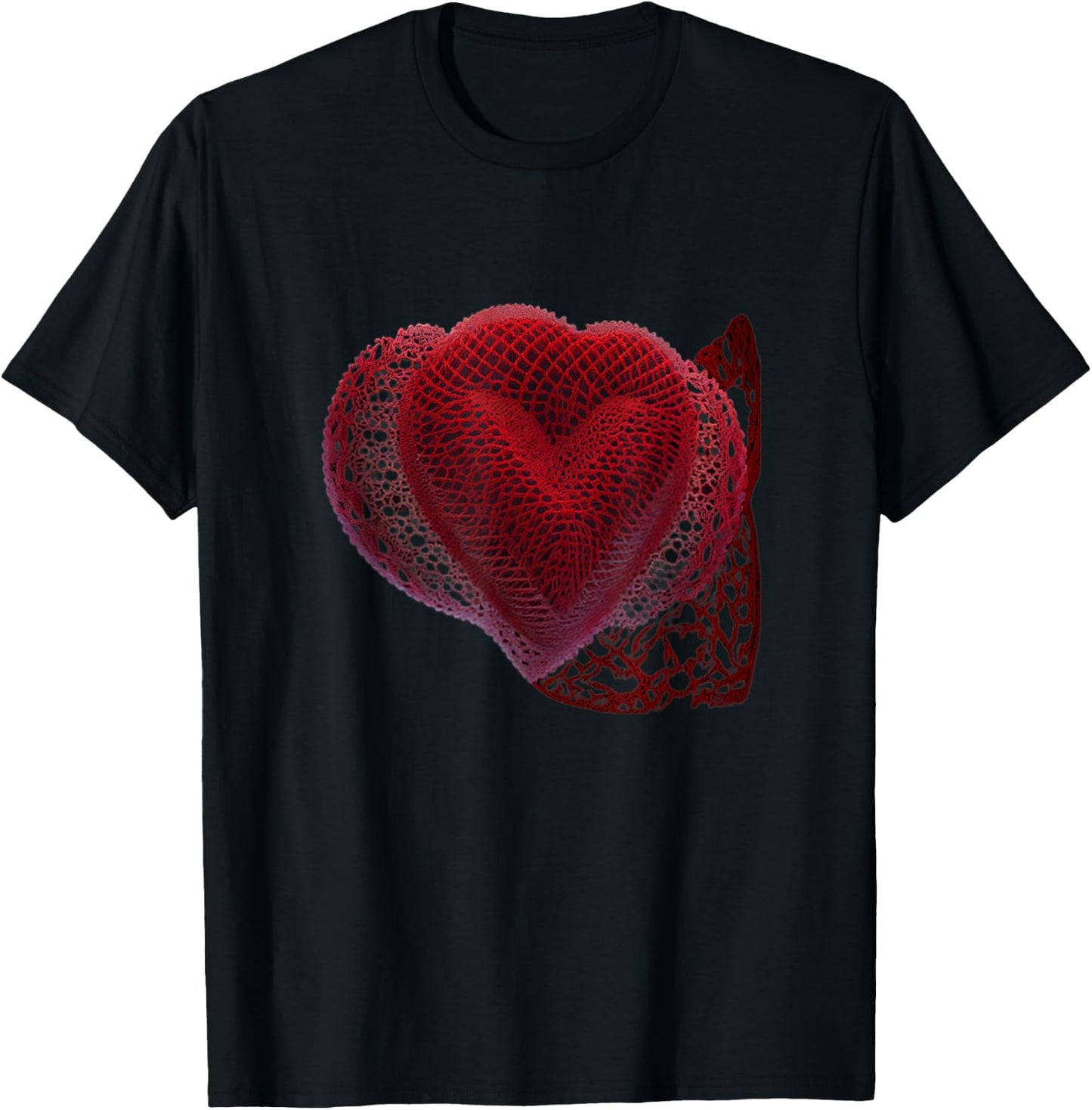 Valentine's Day throw pillow, Love heart, Red heart pillow T-Shirt - T-Shirt | Black