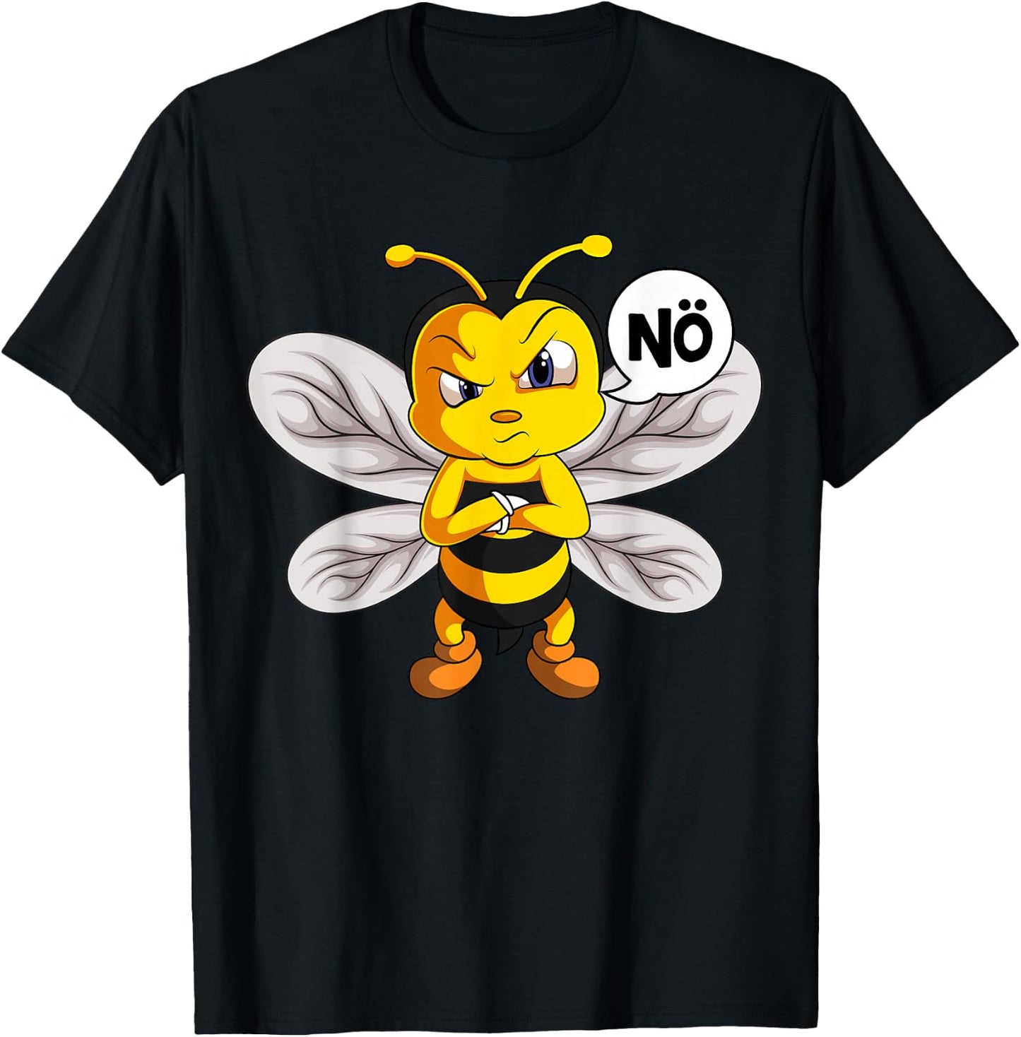 Biene Nö Children's Girls' Bee , black, s T-Shirt - T-Shirt | Black