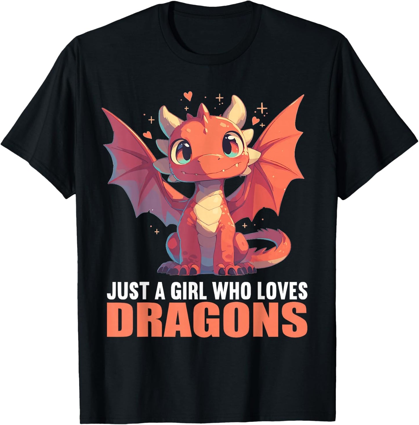 Just a Girl who loves Dragons. Dragons Dragon T-Shirt - T-Shirt | Black