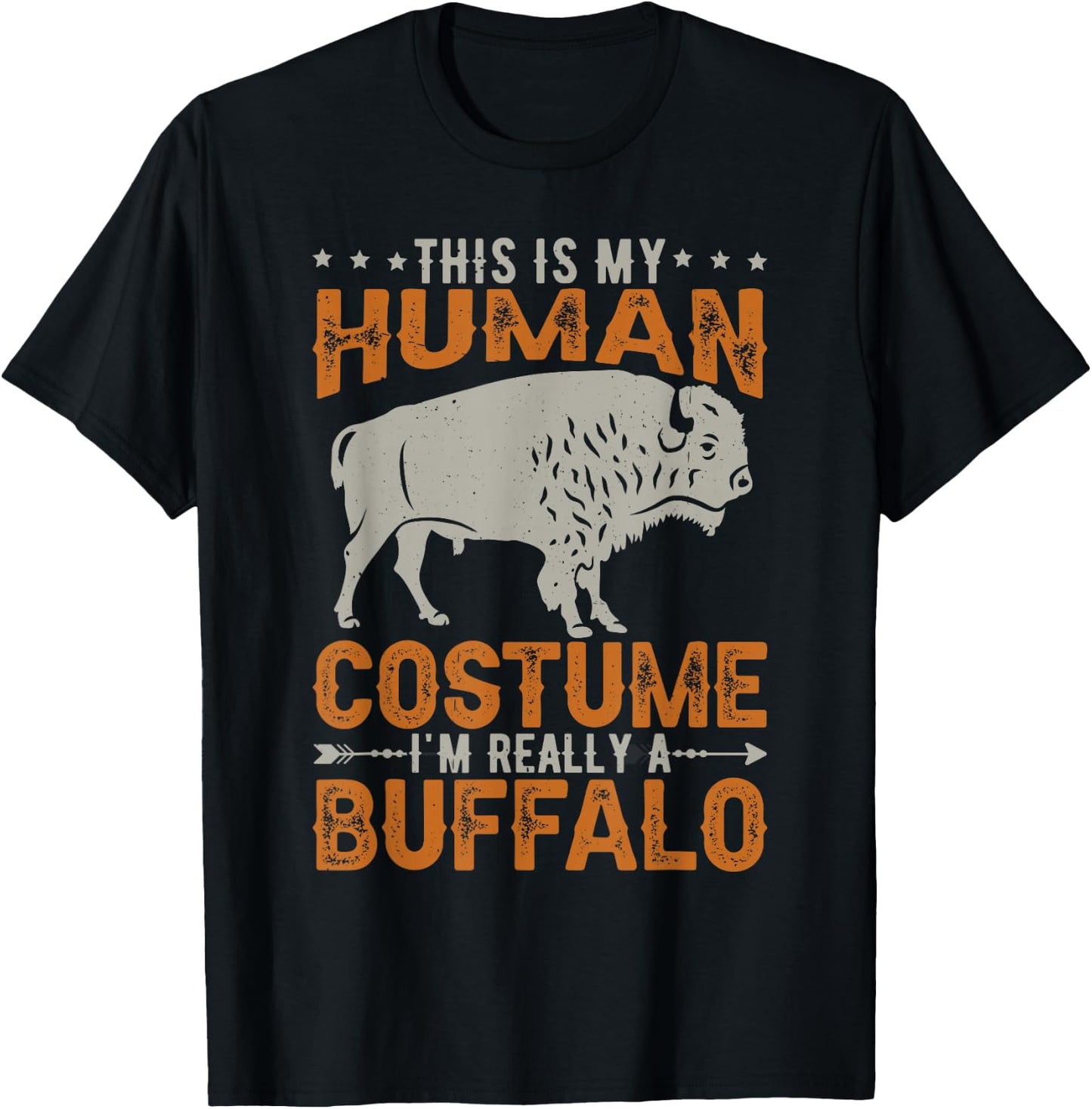 Retro Bison Buffalo Men T-Shirt - T-Shirt | Black