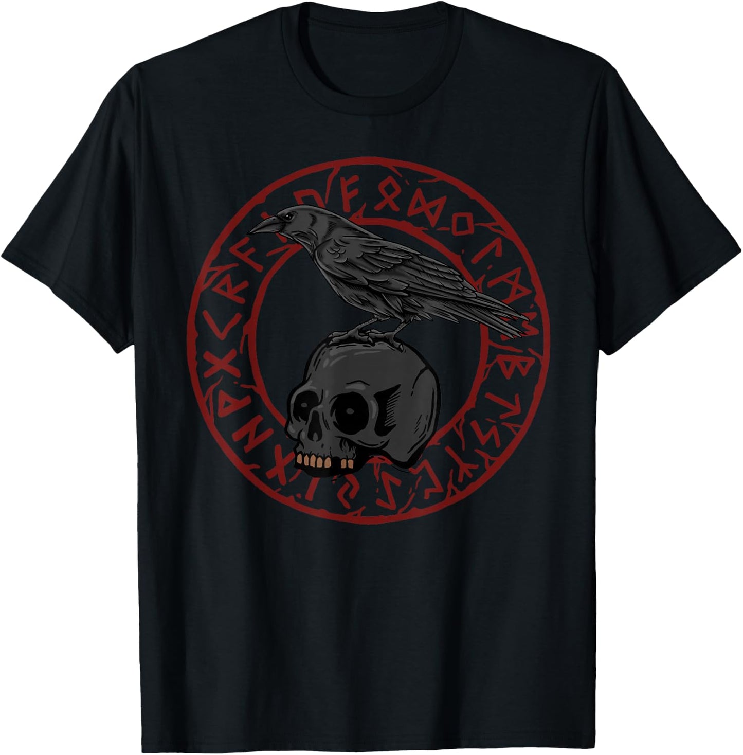 Crows Gothic Nordic Mythology Emo Viking Ravens T-Shirt - T-Shirt | Black
