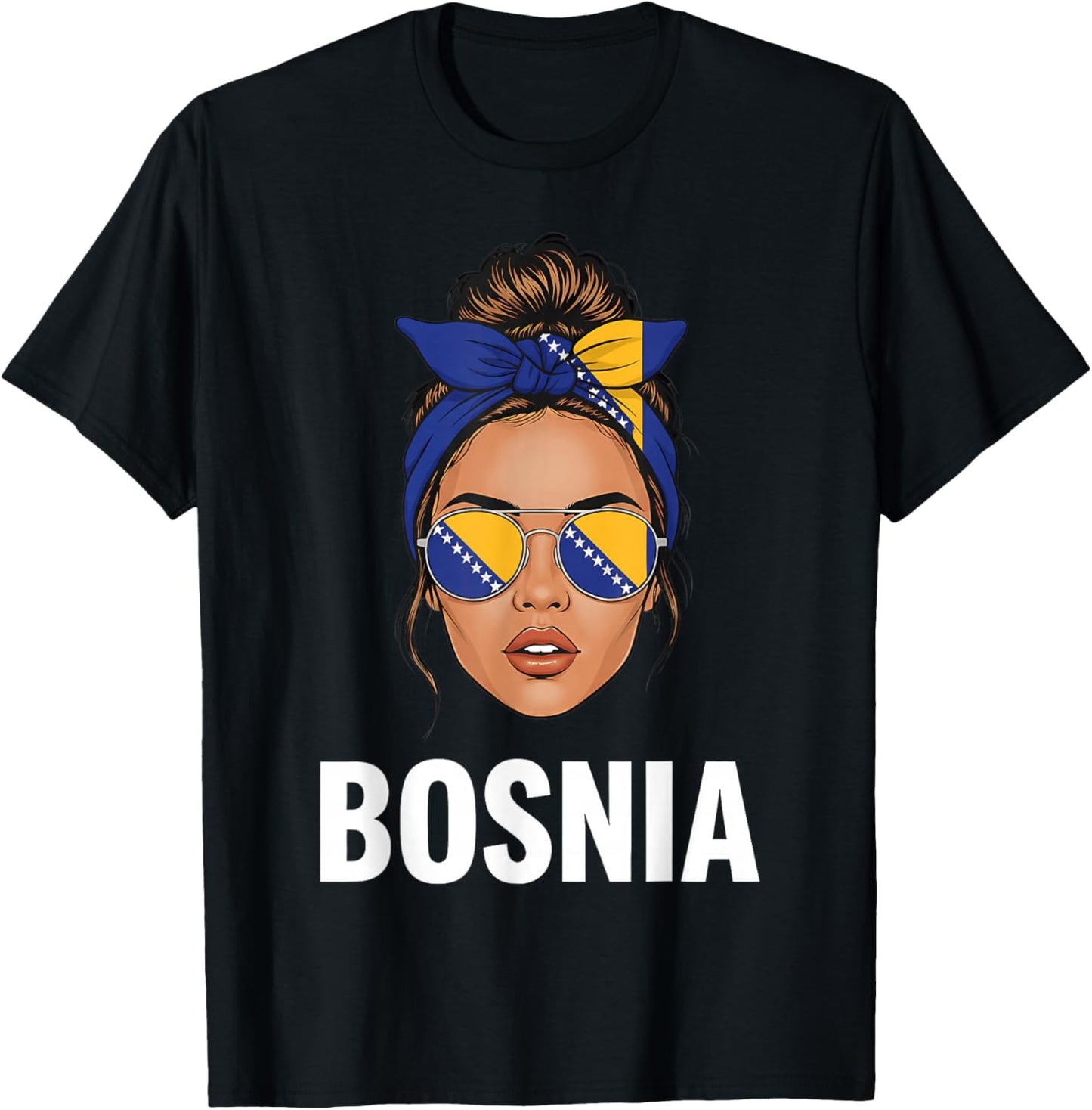 Bosnien und Herzegowina Flagge Bosnische Wurzeln T-Shirt - T-Shirt | Black