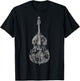 Kontrabass Musikinstrument Motiv Illustration Kontrabass T-Shirt - T-Shirt | Black
