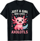 Kids Just A Girl Who Loves Axolotls T-Shirt - T-Shirt | Black