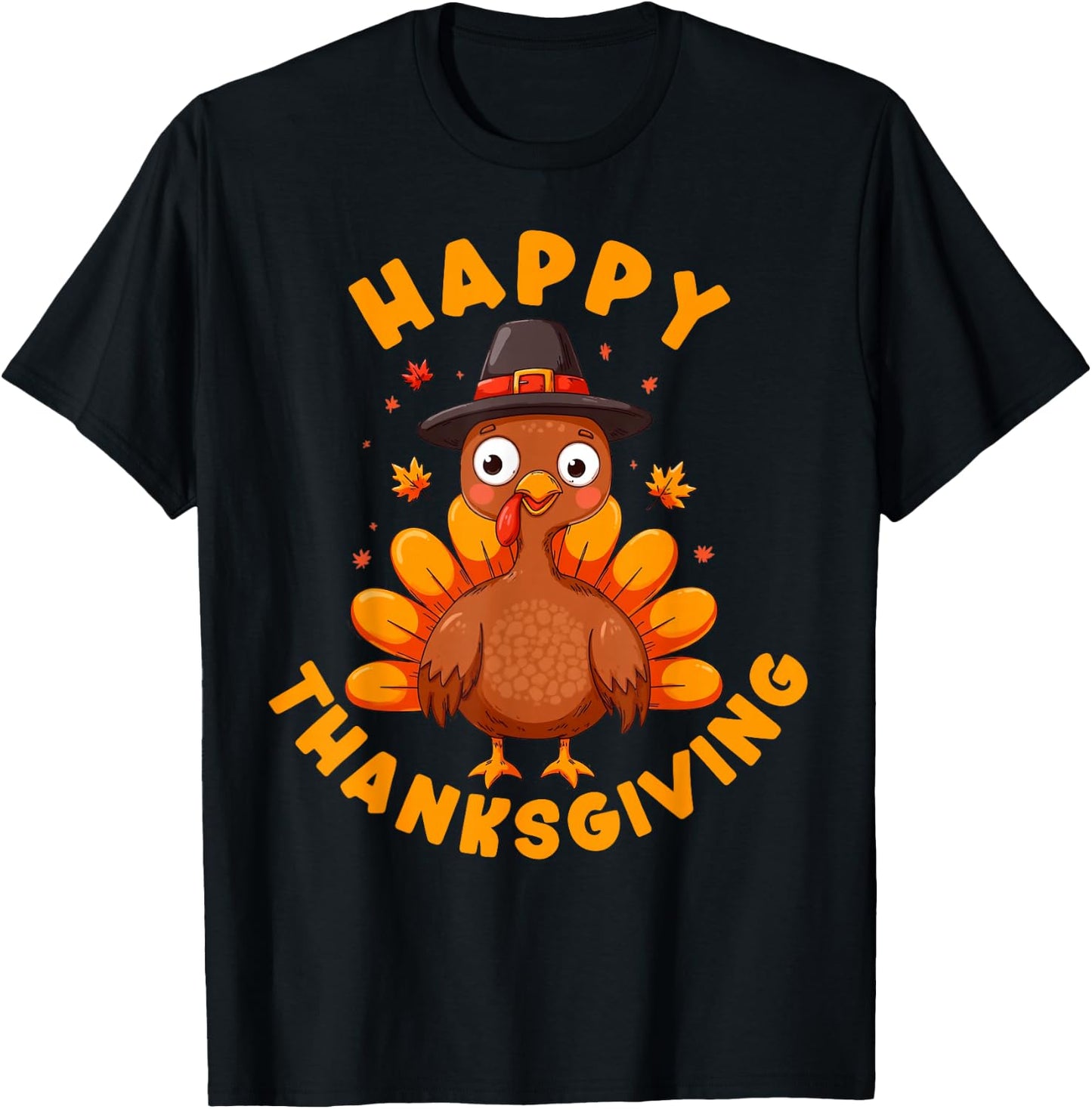 Happy Thanksgiving for Turkey Day Family Dinner Men Women T-Shirt - T-Shirt | Black