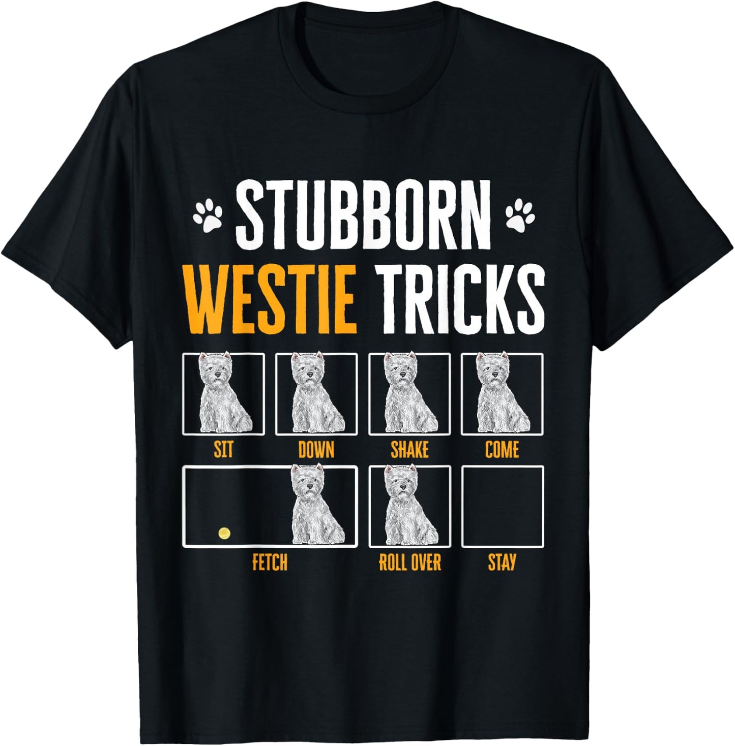 Westie Dog West Highland White Terrier T-Shirt - T-Shirt | Black