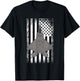 F-22 Raptor Jet American Flag Military Airplane T-Shirt - T-Shirt | Black