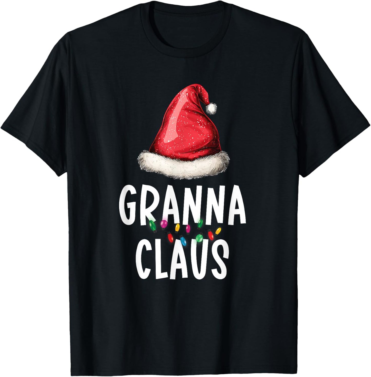 Family Granna Claus Christmas Santa's Pajama Matching T-Shirt - T-Shirt | Black