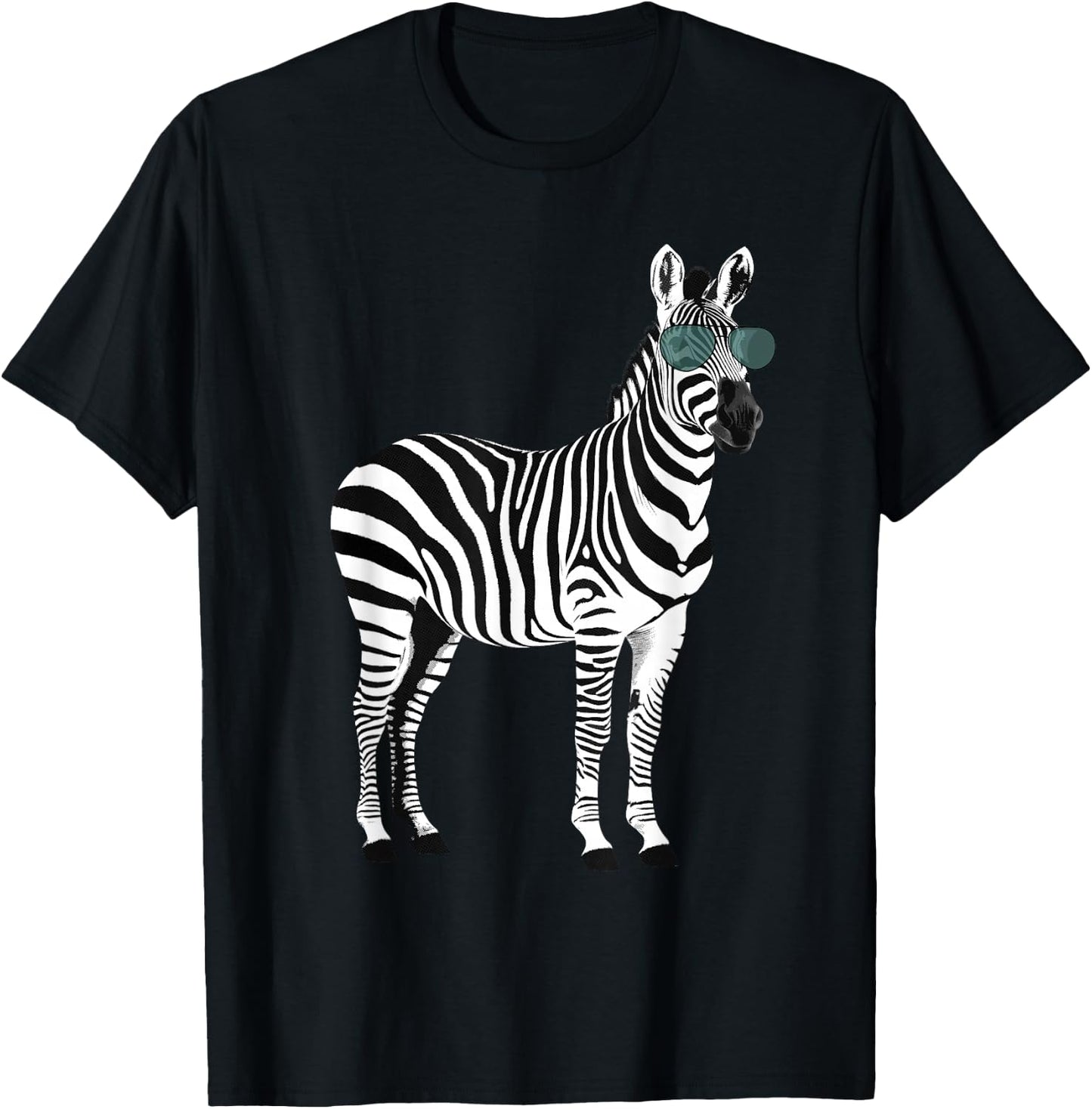 Funny Zebra Design Women Boy Girl Animal Zebra Lover T-Shirt - T-Shirt | Black