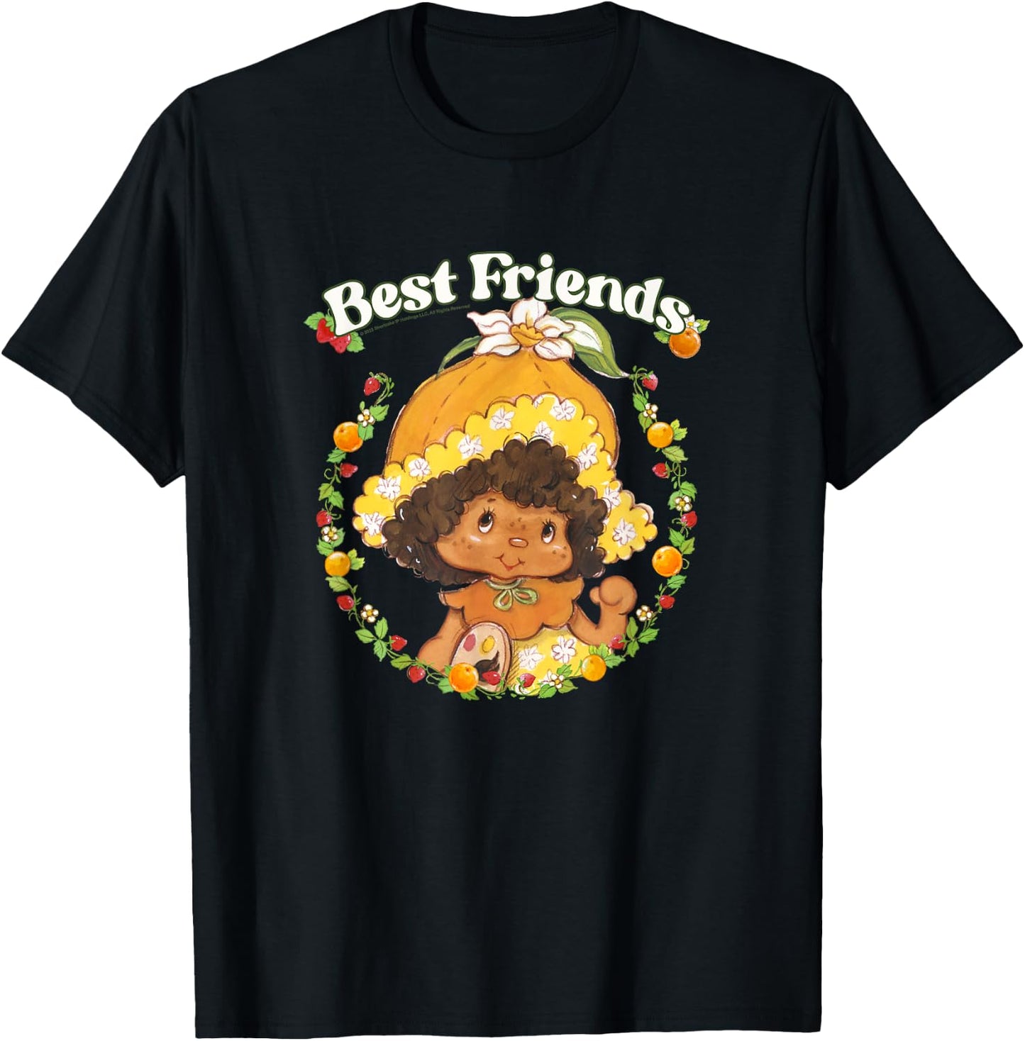 Strawberry Shortcake Orange Blossom Best Friends Vintage T-Shirt - T-Shirt | Black