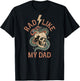 Rad Like My Dad, Funny Retro I Love My Dad - On Back T-Shirt - T-Shirt | Black