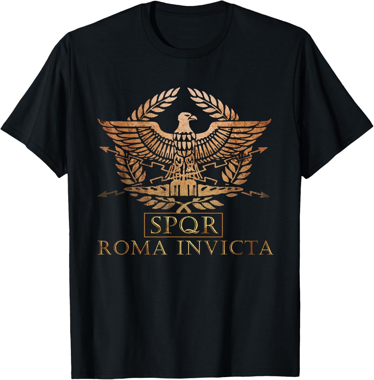 SPQR Roma Invicta Unconquered Rome , black T-Shirt - T-Shirt | Black
