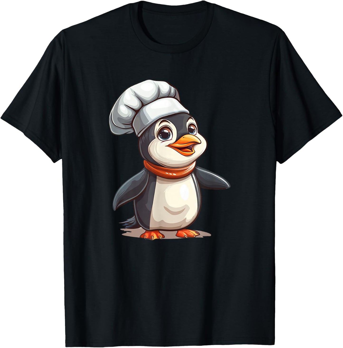 Penguin Chef - Penguin Kawaii T-Shirt - T-Shirt | Black