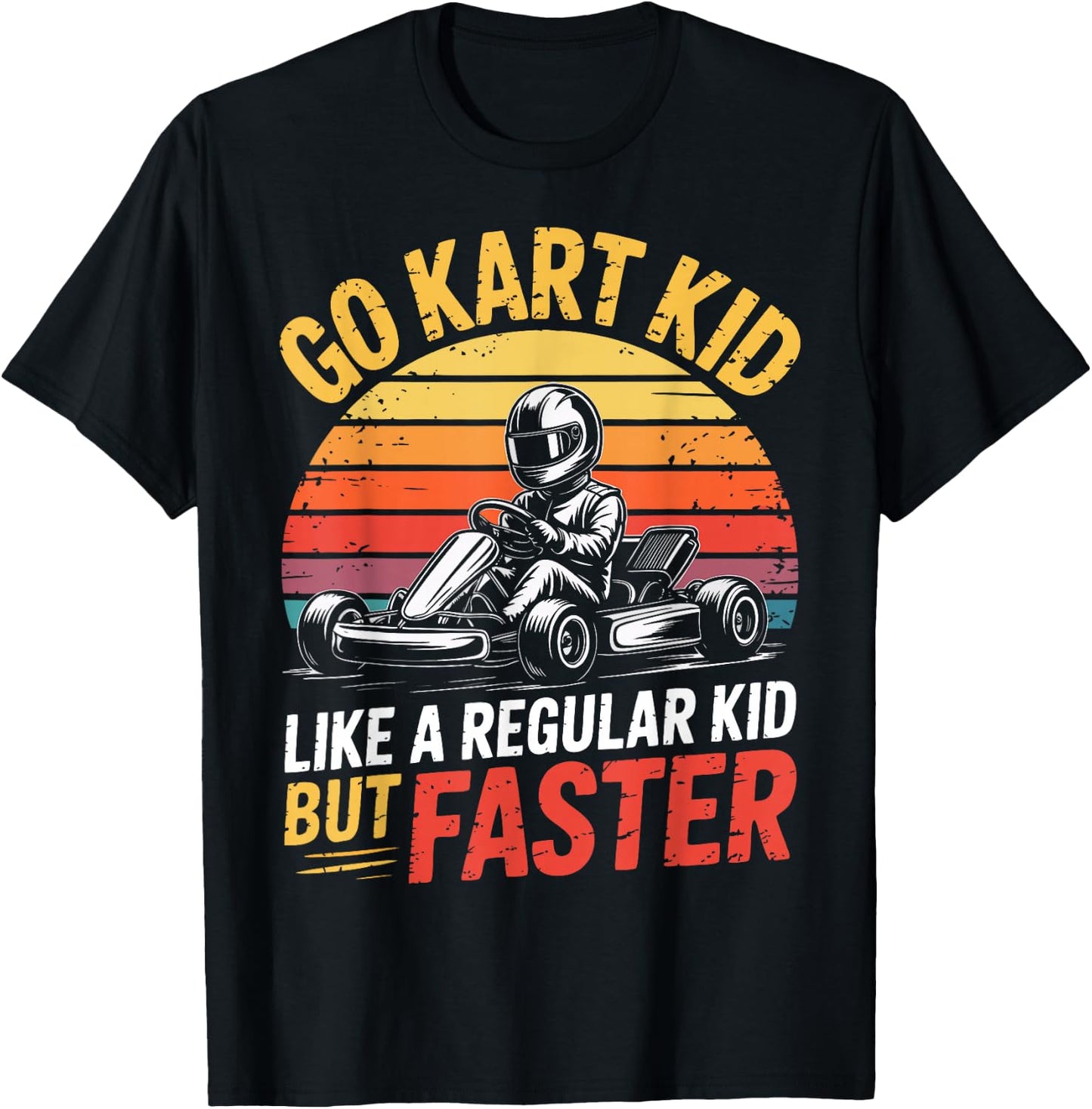Go Kart Kid Racer Child Racing Driver T-Shirt - T-Shirt | Black