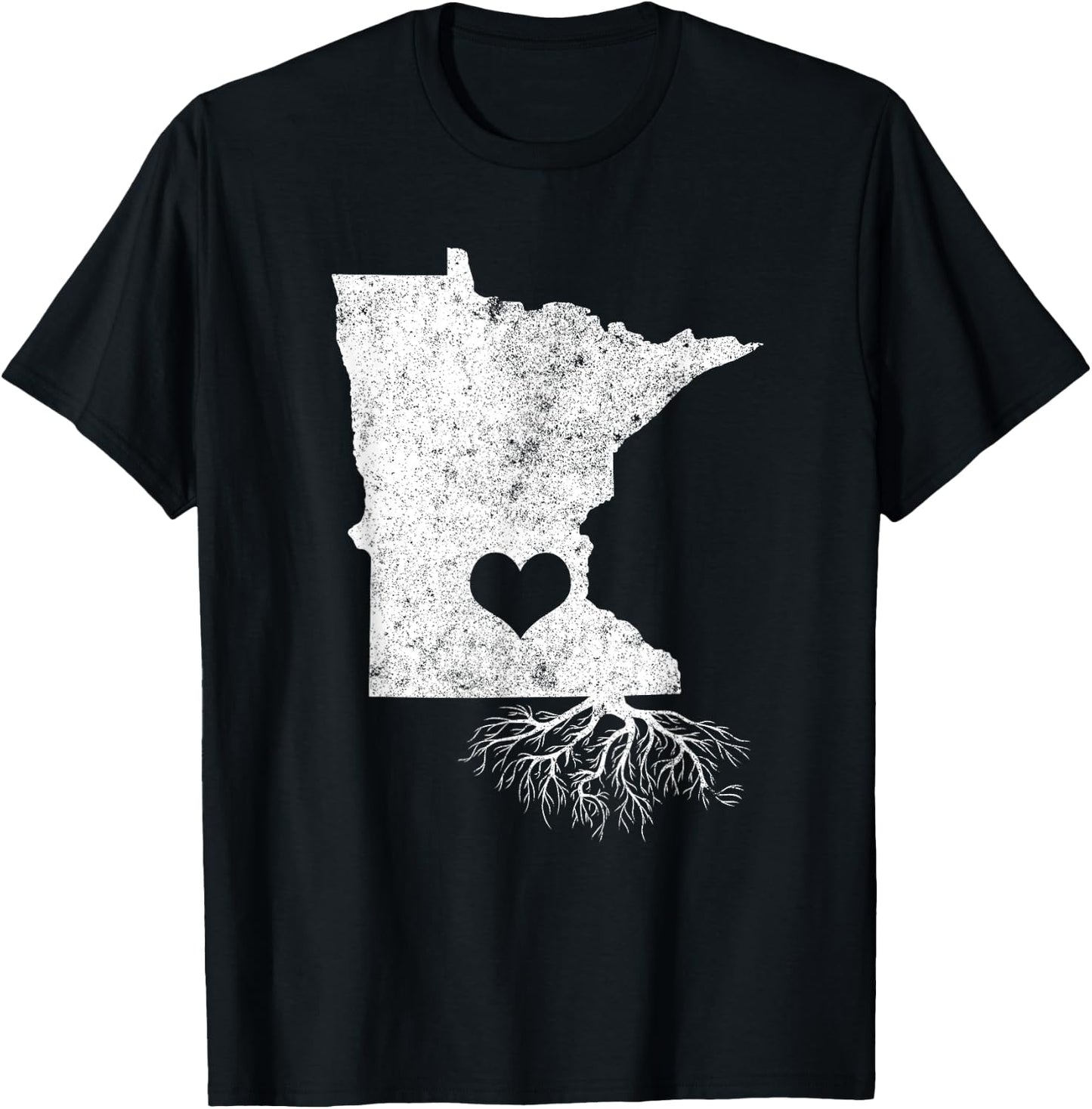 Minnesota Roots Shirt: I Love Minnesota With Roots T-Shirt - T-Shirt | Black