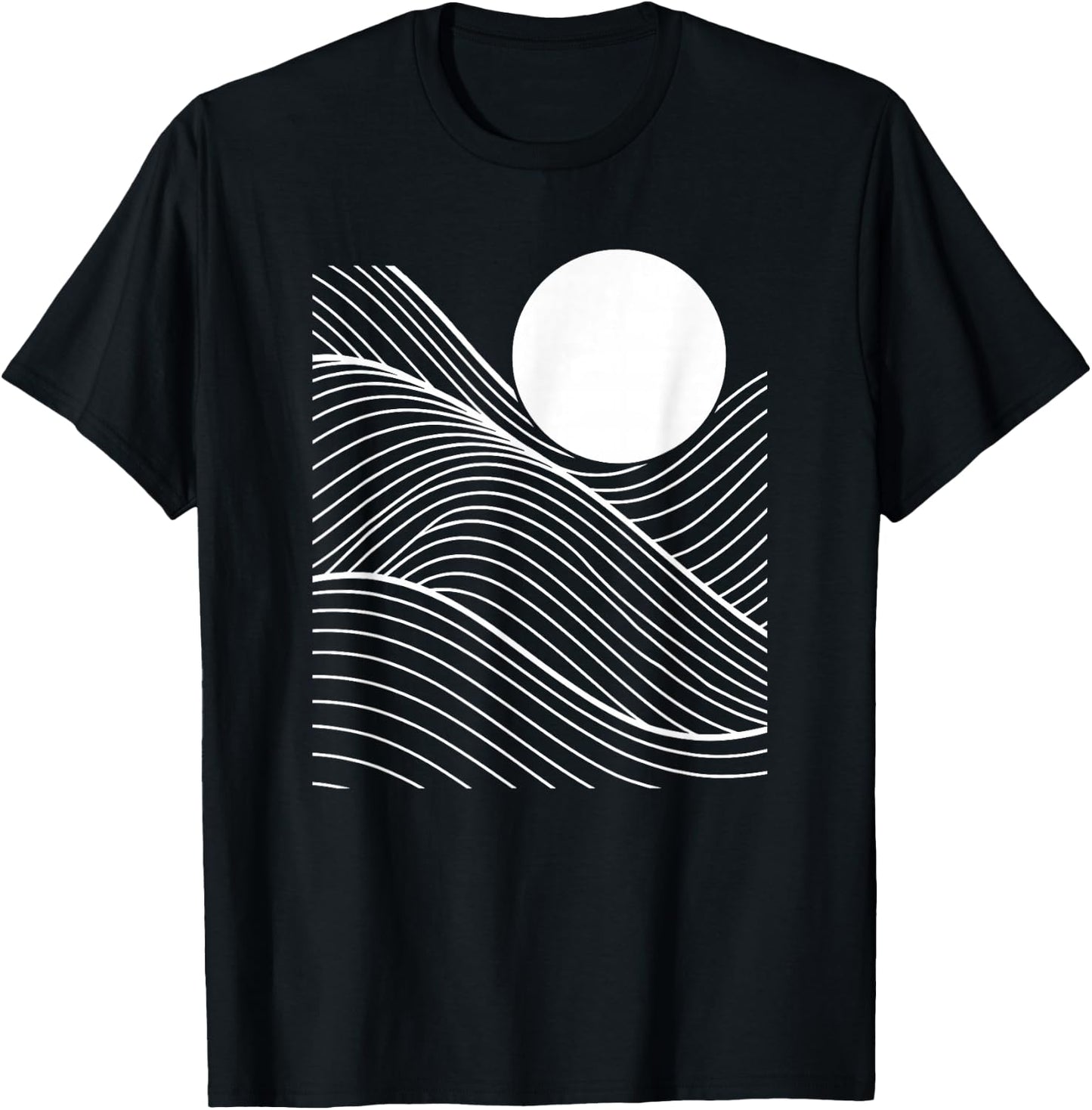 Abstract Line Art Geometric Pattern Mosaic T-Shirt - T-Shirt | Black