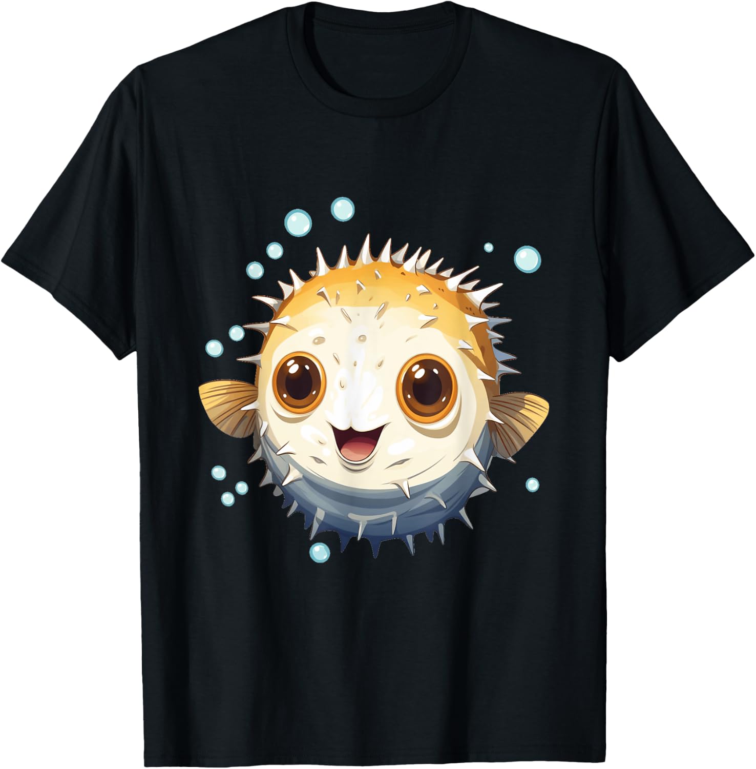 Cute Blowfish Easy Halloween Puffer Fish Costume Pufferfish T-Shirt - T-Shirt | Black
