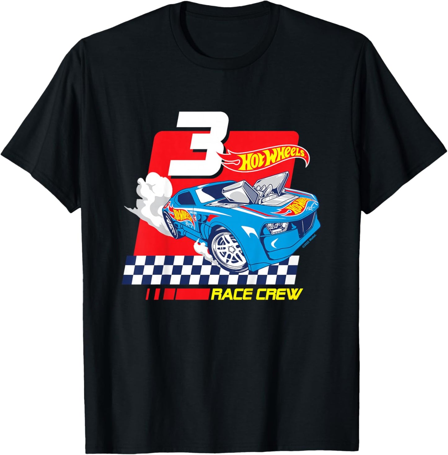 Kids Hot Wheels - Race Crew 3 Years , Black T-Shirt - T-Shirt | Black