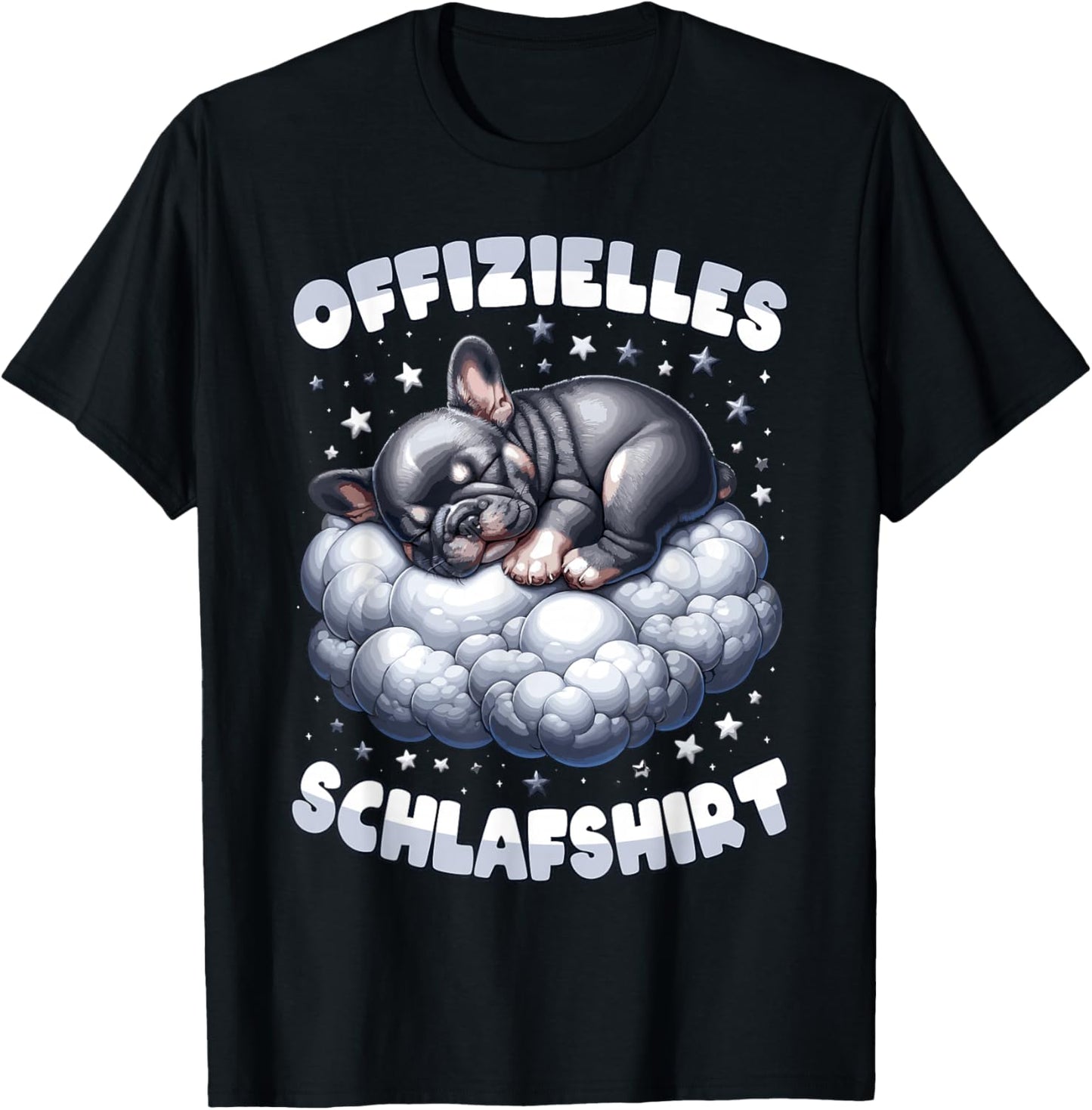 Offizielles Schlafshirt Französische Bulldogge Schlafanzug T-Shirt - T-Shirt | Black