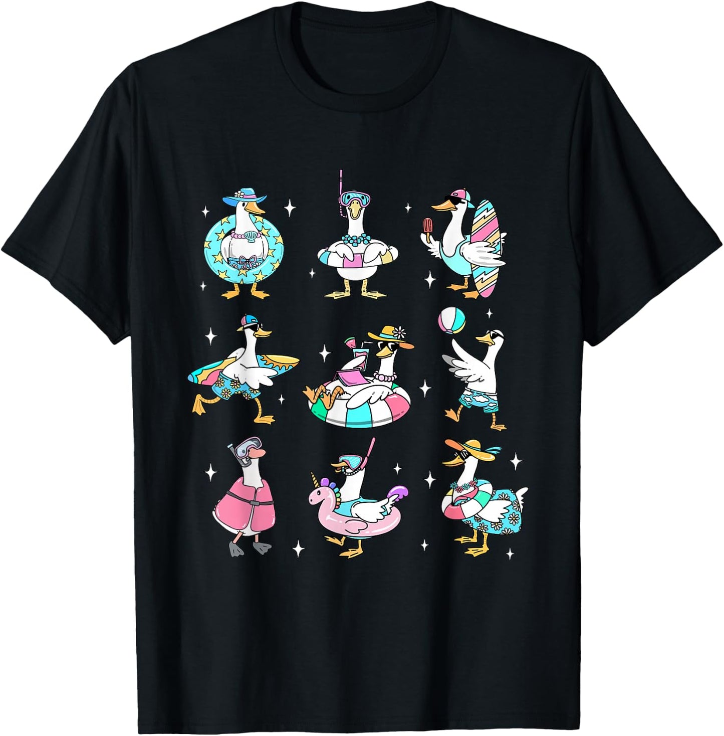 Silly Goose On The Loose Summer Pool Beach Party T-Shirt - T-Shirt | Black