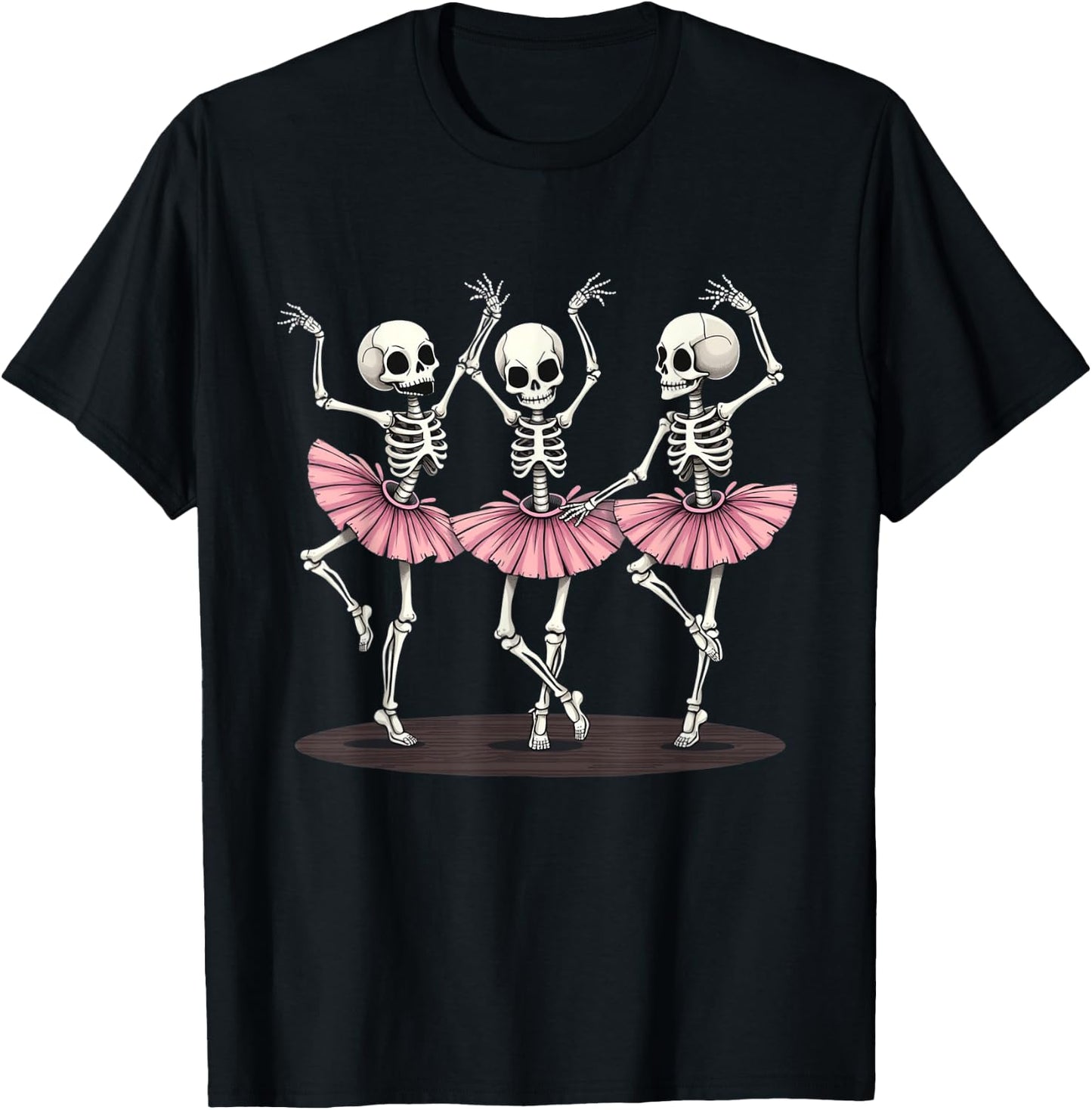 Ballet Dancing Skeleton Ballerinas Halloween Costume Women T-Shirt - T-Shirt | Black