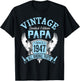 Vintage Limited Edition Papa Since 1947 All Original Parts T-Shirt - T-Shirt | Black