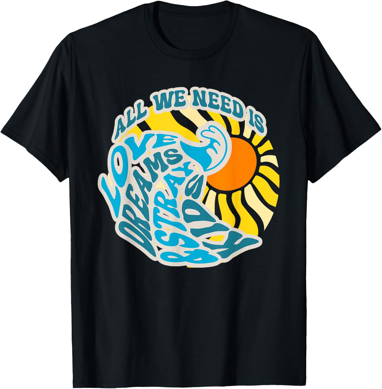 All We Need is Love Dreams and skz Summer Divine Design T-Shirt - T-Shirt | Black