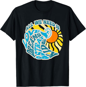 All We Need is Love Dreams and skz Summer Divine Design T-Shirt - T-Shirt | Black
