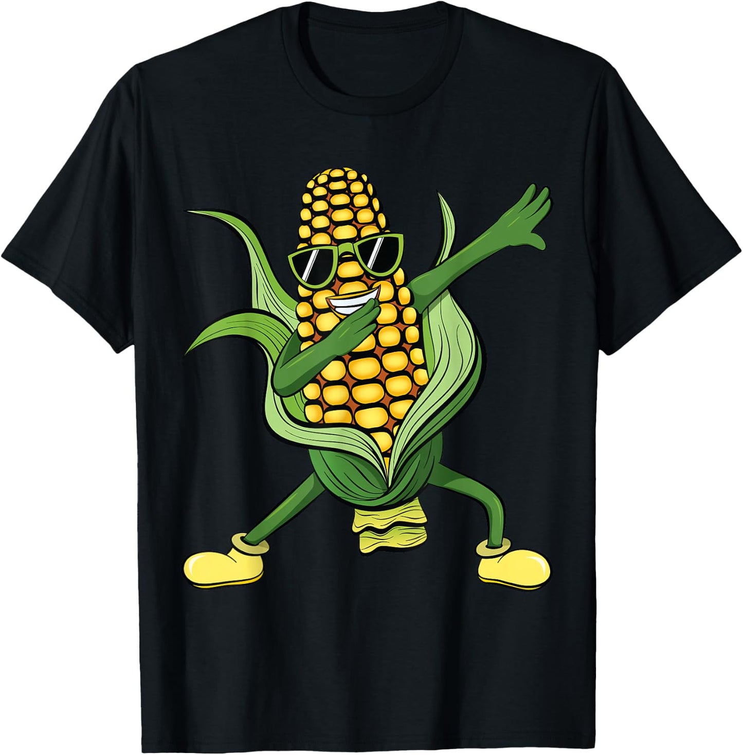 Dabbing Corn Cob | Dancing Corn Farm Farmer Gift T-Shirt - T-Shirt | Black