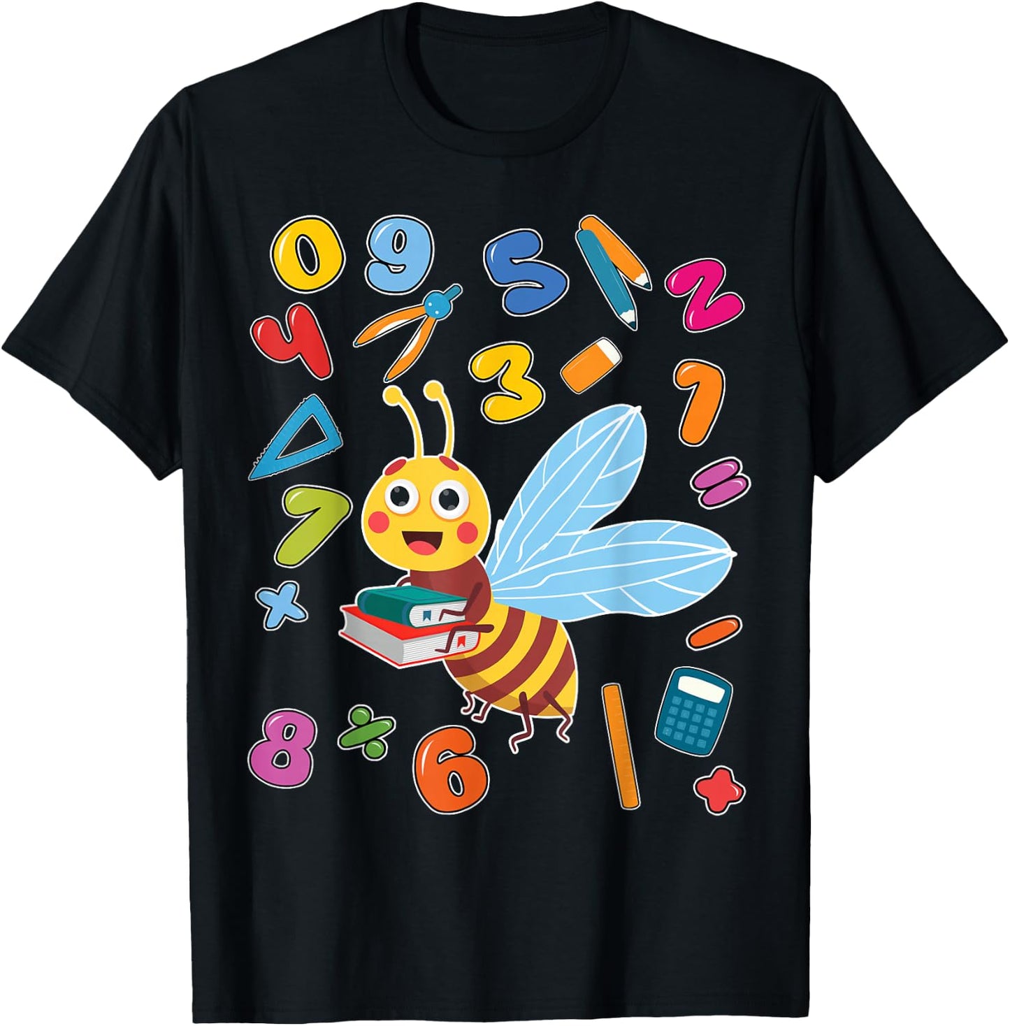 Numbers Math day back school kids number day bee costume T-Shirt - T-Shirt | Black