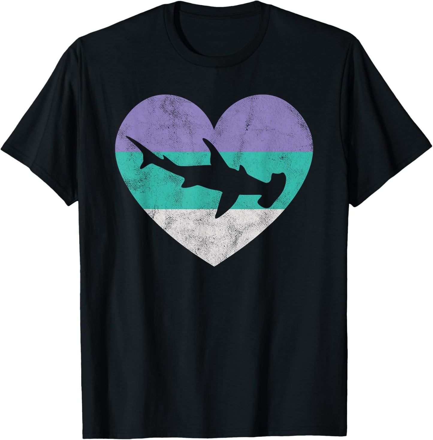 Hammerhead Shark Gift & Girls Retro Cute T-Shirt - T-Shirt | Black