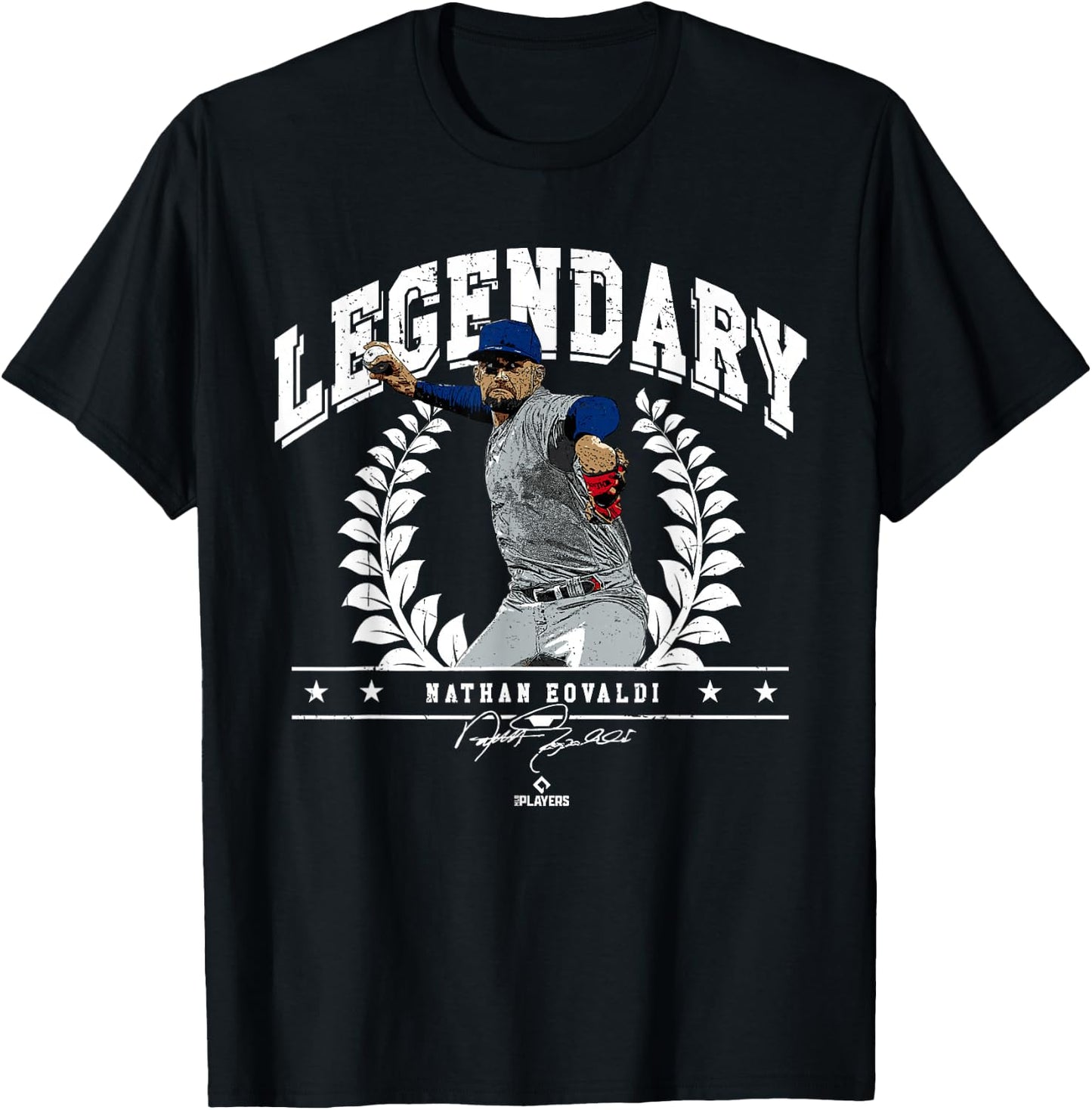 Legendary Nathan Eovaldi Texas MLBPA T-Shirt - T-Shirt | Black