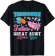Touchdown or Tutus Great Aunt Loves You Gender Reveal Baby T-Shirt - T-Shirt | Black