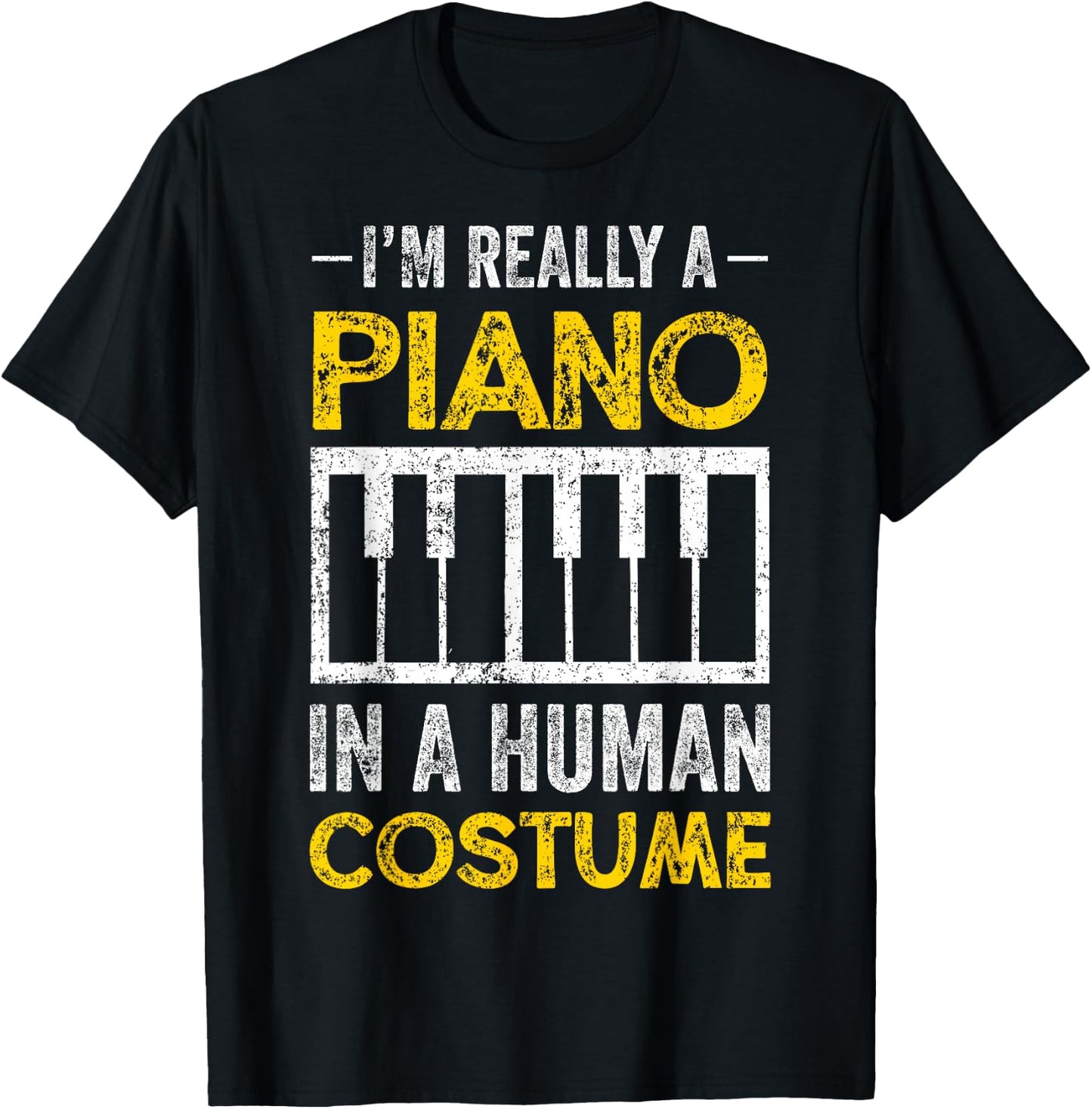Piano Player Pianist Costume Vintage T-Shirt - T-Shirt | Black
