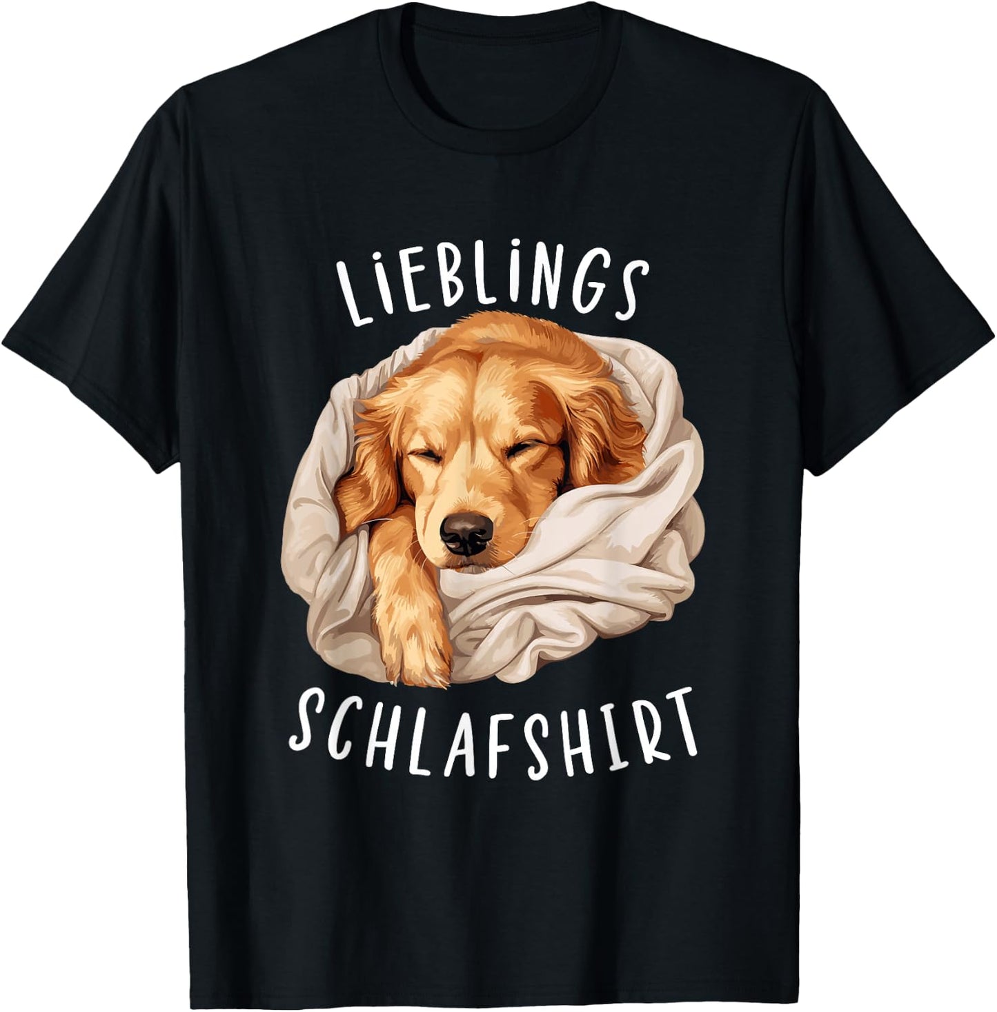 Dog Official Favourite Sleep Shirt Golden Retriever T-Shirt - T-Shirt | Black