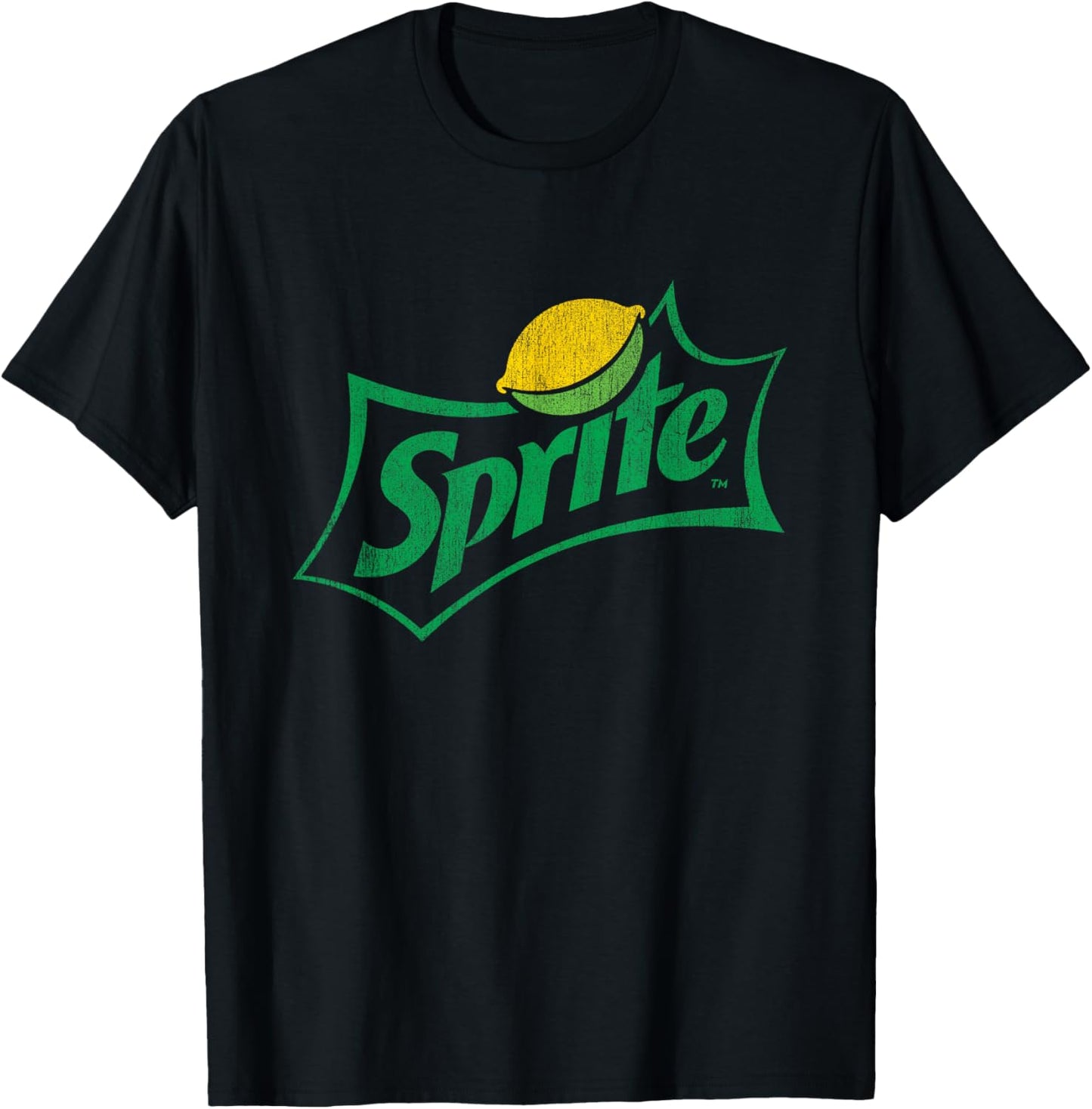 Sprite Logo Distressed Look , black T-Shirt - T-Shirt | Black