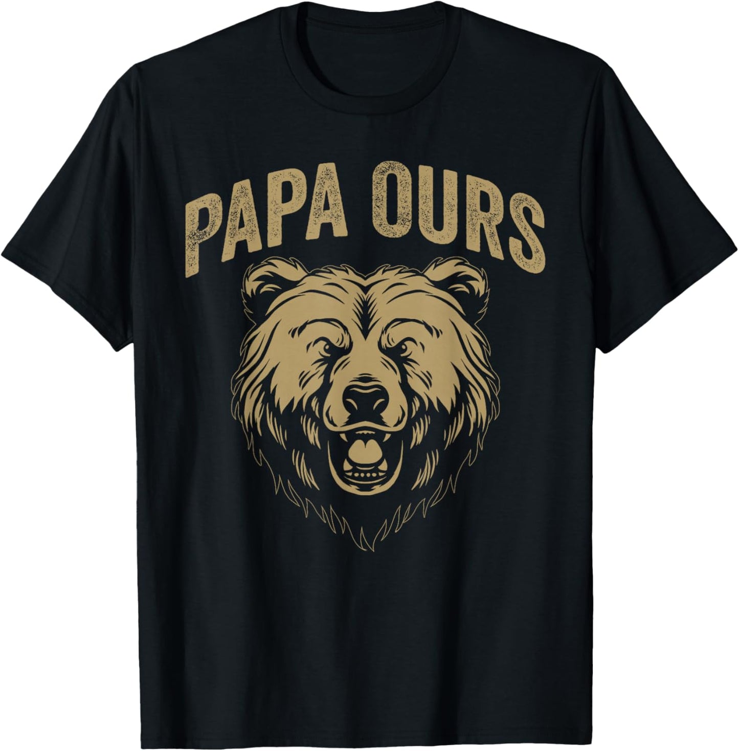 Father's Day Funny Dad Bear , Black, S T-Shirt - T-Shirt | Black