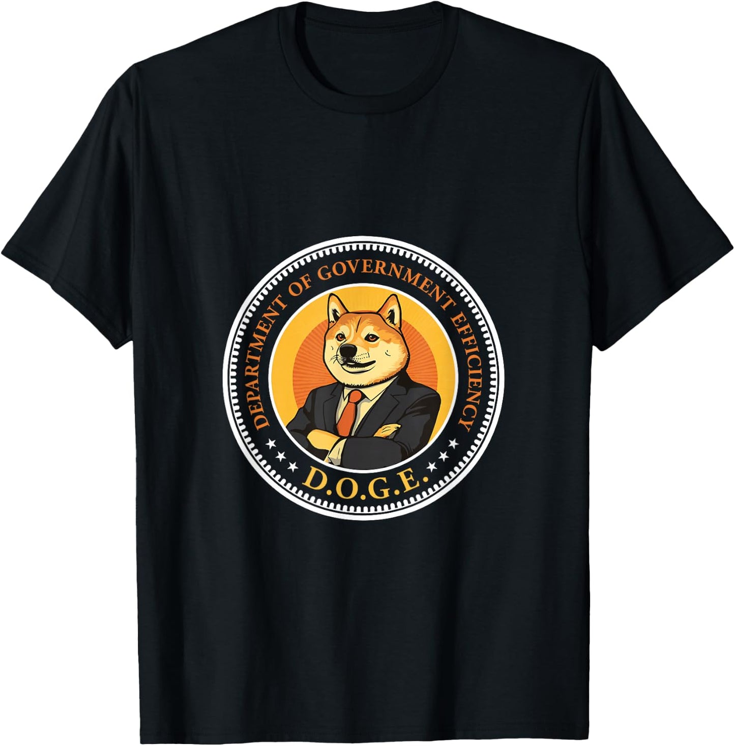 DOGE Department of Government Efficiency - DOGE Design T-Shirt - T-Shirt | Black