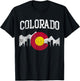Colorful Colorado Flag Skyline T-Shirt - T-Shirt | Black